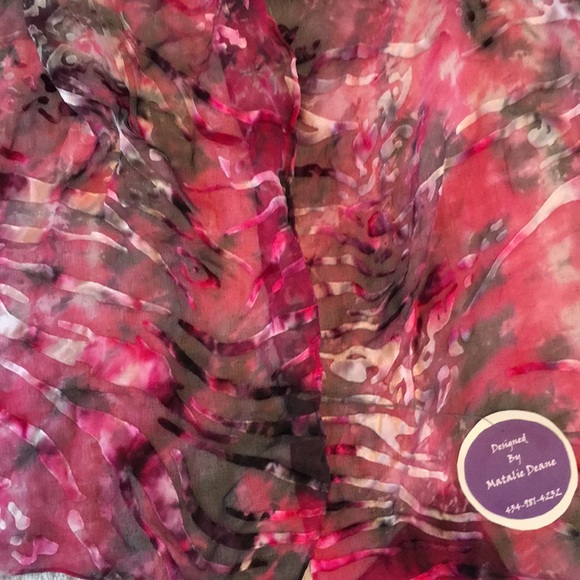 Mataline Deane Silk & Rayon Designer Scarf NWT - Picture 2 of 7